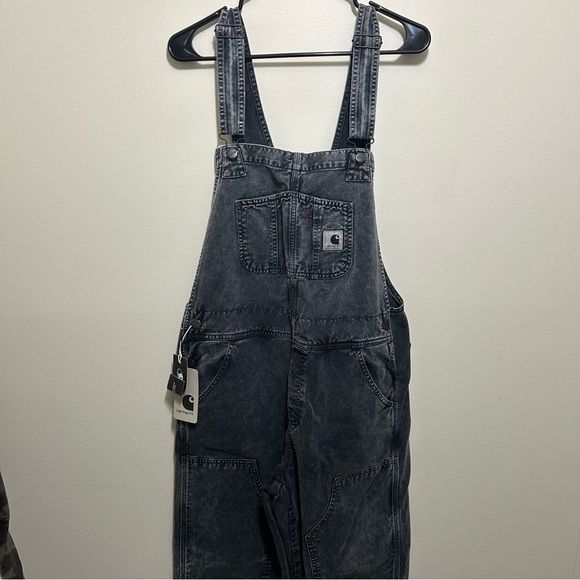 Carhartt Work in Progress Grey Denim Sonora Overalls NWT - Picture 3 of 9